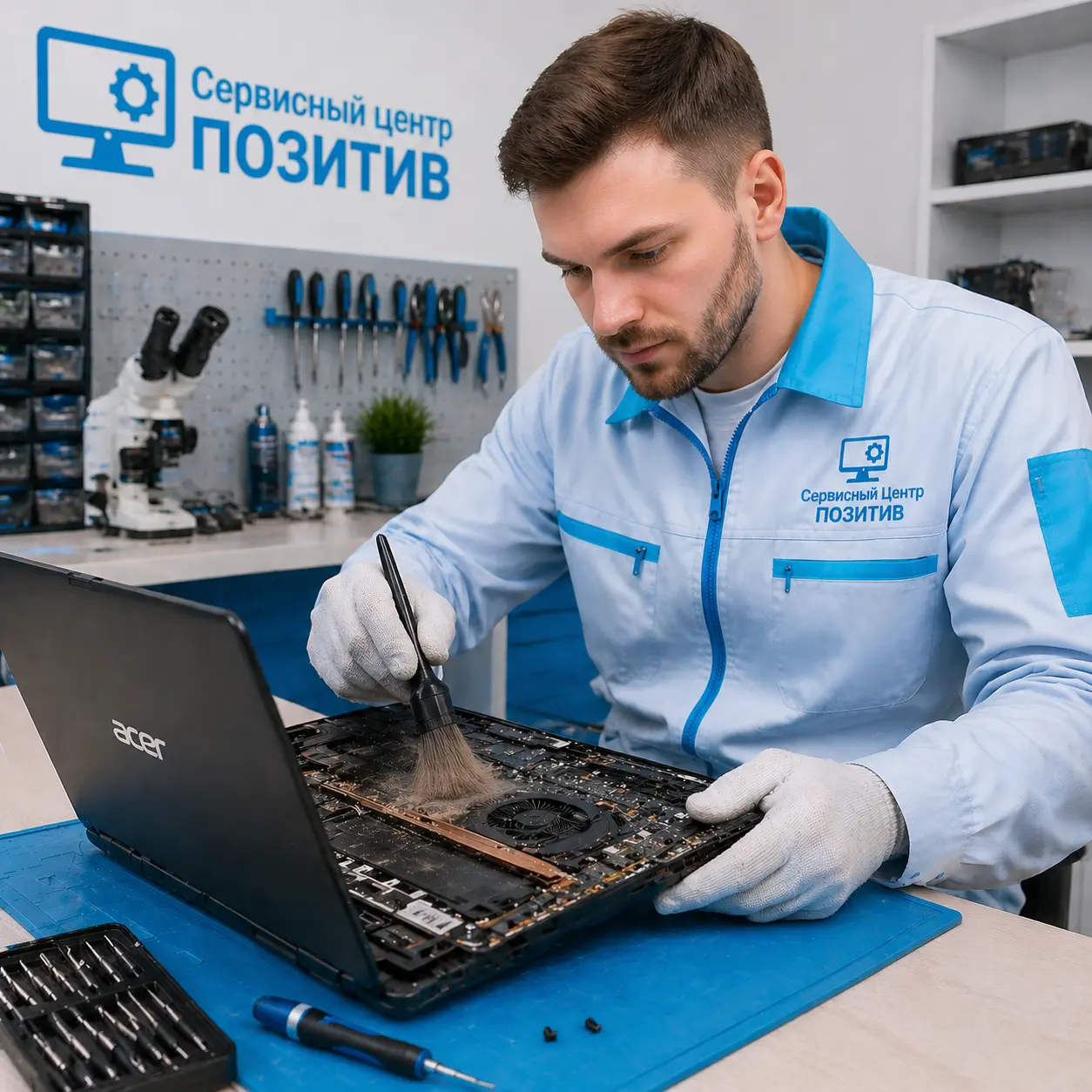 Чистка ноутбука Acer от пыли в Кирове | Замена термопасты