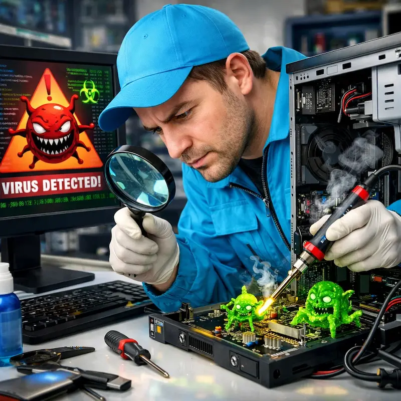 Вылечить компьютерный вирус в Кирове